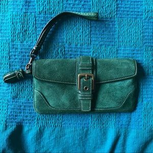 Vintage Emerald Coach Wristlet